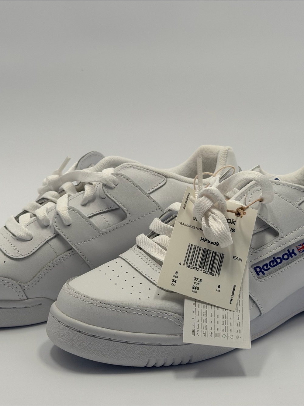 Reebok White Leather Low-Top Sneakers